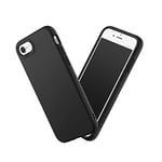 RHINOSHIELD Case Compatible with iPhone SE3/SE2/8/7 | SolidSuit-Shock Absorbent Slim Design Protective Cover with Premium Matte Finish 3.5M/11ft Drop Protection Changeable Camera Rings - Classic Black