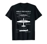 Halifax Bomber WW2 Plane Infographic T-Shirt