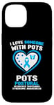 Coque pour iPhone 14 Sensibilisation bleu clair - I Love Someone With POTS Awareness