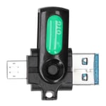 OTG-adapter för Android V8-gränssnitt, bärbar datakonverterare för USB2.0/3.0/USB PD Grön