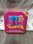 Mr & Mrs Family Edition TV Show Board Game Family Fun 1000+ Questions Brand New