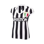 COPA Juventus 1984-85 T-Shirt rétro pour Femme XS Noir/Blanc