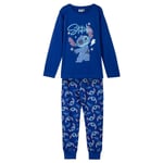 Pyjamas Manches Longues Célibataire Jersey Stitch Bleu Foncé - 6 Âge Female