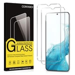 Coiwxmoi 2 Pièces Verre Trempé pour Samsung Galaxy S22 5G, Ultra Résistant Film Protection Écran, HD Ultra Transparent, Sans Bulles, Dureté 9H Glass, Vitre Protecteur pour Samsung S22 5G 6,1", Clear