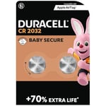 Duracell CR2032 Lithium Coin Batteries 3V (2 Pack) - Up to 70% Extra Life* - Baby Secure Technology – Recommended for use in Apple AirTag - Use in Key Fobs, Home Devices, Fitness, Medical Accessories