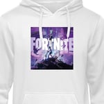 Barn-Hoodie | Mjuk Huvtröja för Barn Fortnite vit 12-13 År