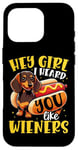 iPhone 16 Pro Hey Girl I heard you like Wieners Funny Dachshund Case