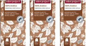 30 PLASTIC FREE Eden Project Home Compost 100% Arabica Nespresso Compatible Pods