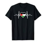 Palestine Flag Heart Palestine Gifts Love Palestine Pride T-Shirt