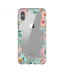 Coque Iphone XS Fleur 15 Pastel Tropical Rose Transparente