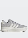 adidas Sportswear Women's VL Court Bold Trainers - Grey/White, Grey/White, Size 6, Women