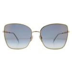 Square Rose Gold Blue Gradient Sunglasses