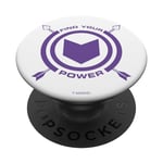 Marvel Avengers Hawkeye Find Your Power Logo PopSockets PopGrip Adhésif