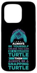 Coque pour iPhone 15 Pro Turtle Snapping What Can I Say Aligator Tortue cassante