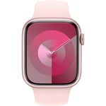 Apple Watch Series 9, Smartwatch (pink/rose, aluminum, 45 mm, sports bracelet, cellular)