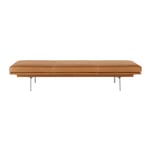 Muuto - Outline Daybed / Polished Aluminium Base Refine Leather Cognac - Dagbäddar