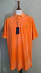 Polo Ralph Lauren Distressed Shortsleeve Classic Fit Polo Shirt Orange Large