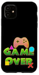 Coque pour iPhone 11 Game Over Vintage Retro Jeux Vidéo Gaming