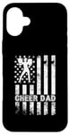 iPhone 16 Plus Cheer Dad Cheerleading American Flag Fathers Day Cheerleader Case