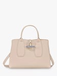 Longchamp Le Roseau Medium Leather Top Handle Bag