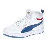 PUMA Caven 2.0 Mid PS Sneaker, White-Clyde Royal Gold, 34.5 EU