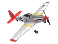 Volantex V761-5V2R P-51D MUSTANG V2 RED 4CH 400MM BRUSHED w/GYRO RTF RC Aircraft Toy, Silver