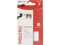 Velcro Stick On - Självhäftande Hook-And-Loop-Fästanordning - 2 X 50 Cm - Vit