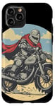 Coque pour iPhone 11 Pro Moto cool avec conducteur chevalier pour homme et femme