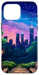 iPhone 16 Pro Max New York Evening Stars Retro 80s Pixel Art Case