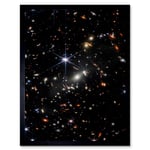 NASA James Webb Space Telescope Deep Field Image Stars Thousands Galaxies Photo Art Print Framed Poster Wall Decor 12x16 inch