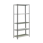 Étagère avec vis de jardin 5 étagères Gris/Galvanisé Simonrack 1800 x 900 x 500 mm - Étagère de jardin - Jardin - Rangement pour jardin - Capacité 100 kg par étagère