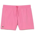 Maillots de bain Lacoste  SHORT DE BAIN  LÉGER UNI ROSE À SÉCHAGE RAPIDE