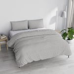 Italian Bed Linen PRINTED COLORS Duvet Cover Set Made in Italy, Maiden Taupe, Double