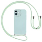 Vauki Coque pour iPhone 11 avec Cordon, Etui avec Collier - Tour de Cou Lanière en Corde - Silicone Housse avec Réglable Chaine pour iPhone 11, Bandouliere - Bleu