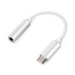 USB-C till 3.5mm Audio Adapter Samsung/Andriod Mobiler - Vit