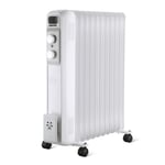 Oil Filled Radiator Electric 11 fin Oil Heater Portable Thermostat Timer