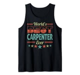 Retro Badge Worlds Best Carpenter Tank Top