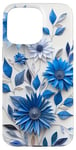 Coque pour iPhone 15 Pro Max Fleur Bleu Bleuet Floral Nature Femme Filles Fleurs