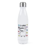 A Whole Llama Love Double Wall Water Bottle Valentines Wife Girlfriend Boyfriend