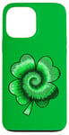 iPhone 13 Pro Max Lucky Tie-Dye Four Leaf St Saint Patrick's Day Clover Case