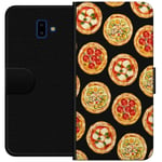 Lommeboketui til Samsung Galaxy J6+ med Pizza motiv