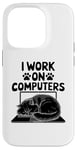 iPhone 14 Pro I Work On Computers Persian Longhair Cat Case