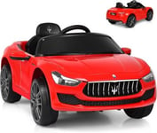 12V Voiture Electrique Télécommande Enfant Cabriolet électrique Démarrage Frein en Douceur Sons Musique Volume Réglable Rouge