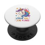 Licorne Cadeau Fille 4 ans Enfant 4ème Anniversaire PopSockets PopGrip Adhésif