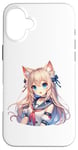 Coque pour iPhone 16 Plus Costume de marin mignon chat fille