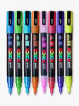 POSCA PC3M Sparkling Ink Coloured Marker Pens, Pack of 8