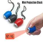 Digital Time Projection Clock Mini Led Watch Projector Flashligh Blue