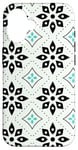 iPhone 16 Green Mint Black Dotted Flower Moroccan Mosaic Tile Patterns Case