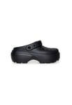Crocs Women's Black Rubber Platform Sandals With Platform Sole In Black