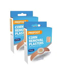 Profoot Corn Removal Plasters - 6 Adhesive Plasters Containing Salicylic Acid - Effectively Removes Corns and Calluses - Pain Relief Corn Plasters, 6 Count (Pack of 2)